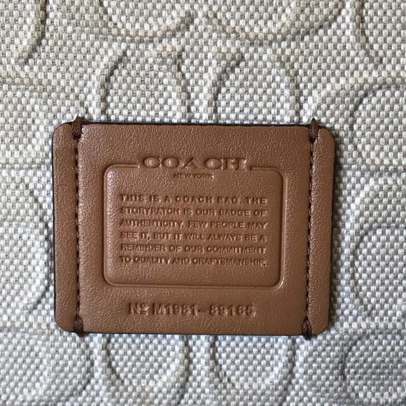 Coach Signature Canvas / Leather Field Tote Crossbody With Matching Zipper Pouch - Picture 11 of 16